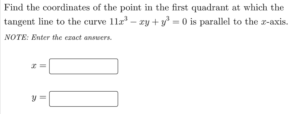 Solved Find the coordinates of the point in the first | Chegg.com