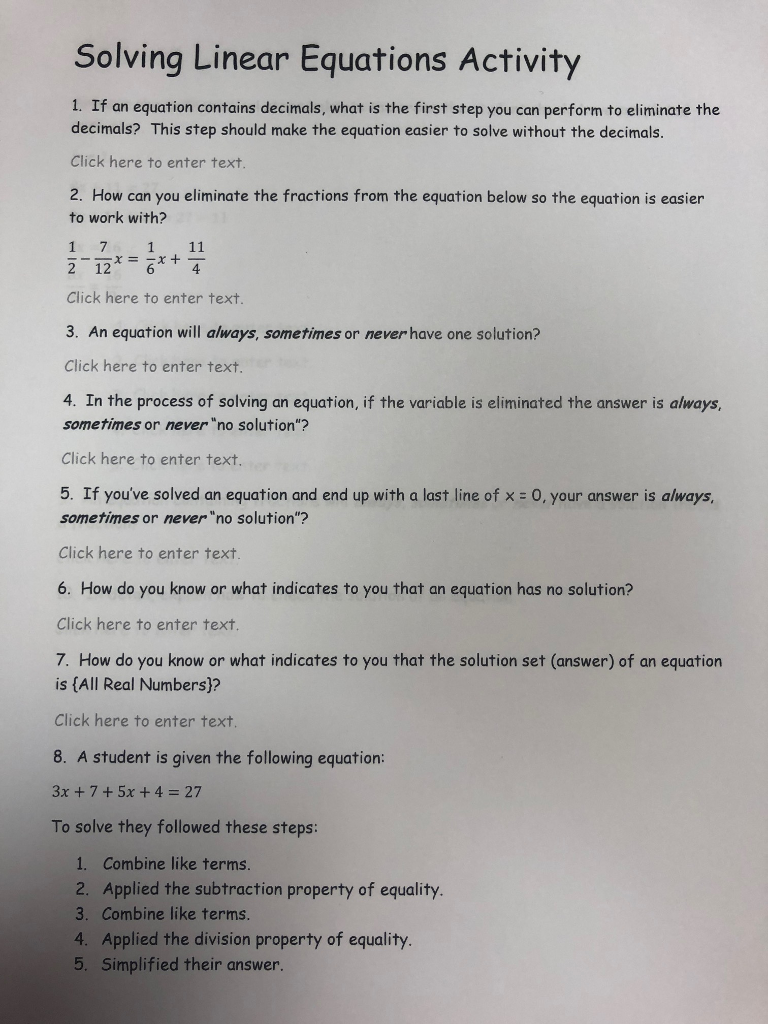 linear equations homework 1