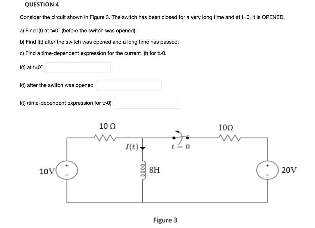 Solved QUESTION 4 Consider The Circuit Shown In Figure 3. | Chegg.com