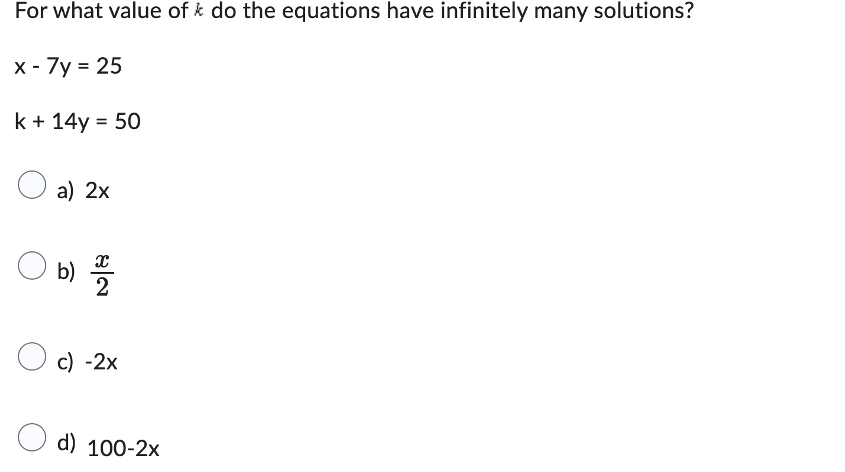 Solved For What Value Of K do The Equations Have Infinitely Chegg solved-for-what-value-of-k-do-the-equations-have-infinitely-chegg