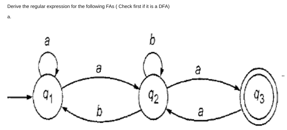 Solved Derive the regular expression for the following FAs ( | Chegg.com