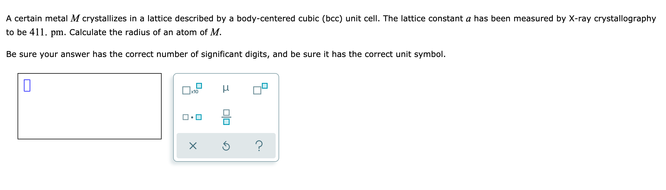 Solved A Certain Metal M Crystallizes In A Lattice Described | Chegg.com