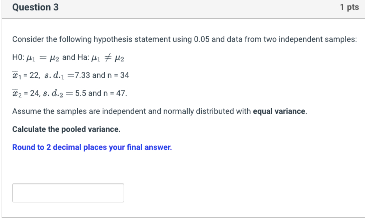 Solved Consider the following hypothesis statement using | Chegg.com