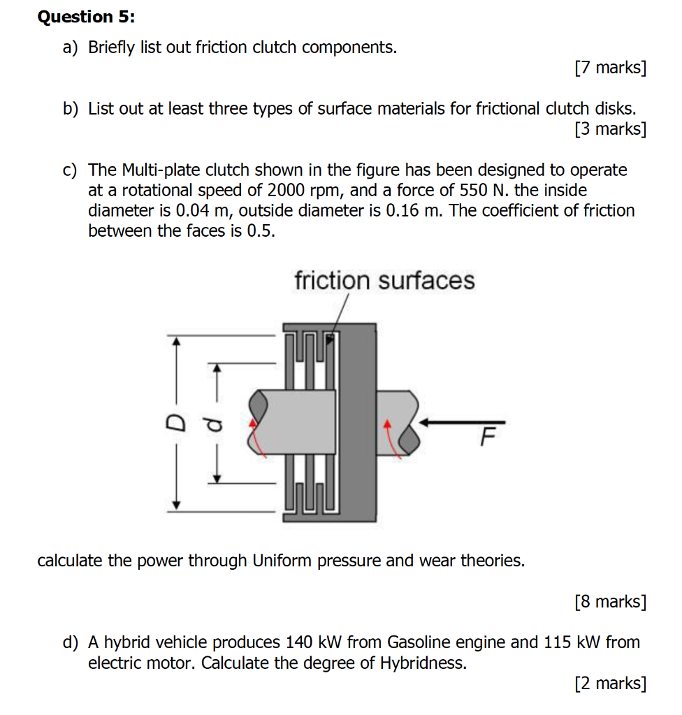 Friction Clutches MCQ [Free PDF] - Objective Question Answer for Friction  Clutches Quiz - Download Now!