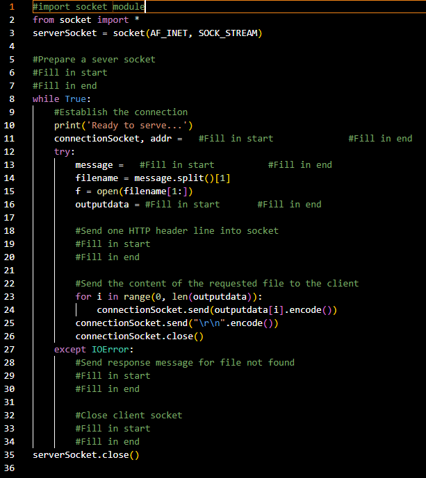 socket programming assignment 1 web server