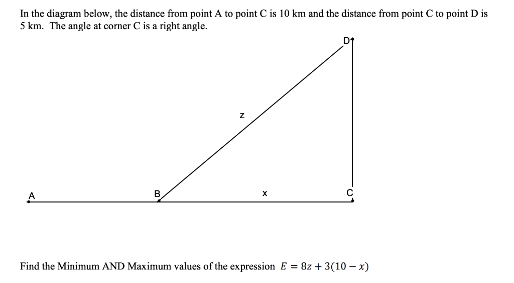 Solved In the diagram below, the distance from point A to | Chegg.com