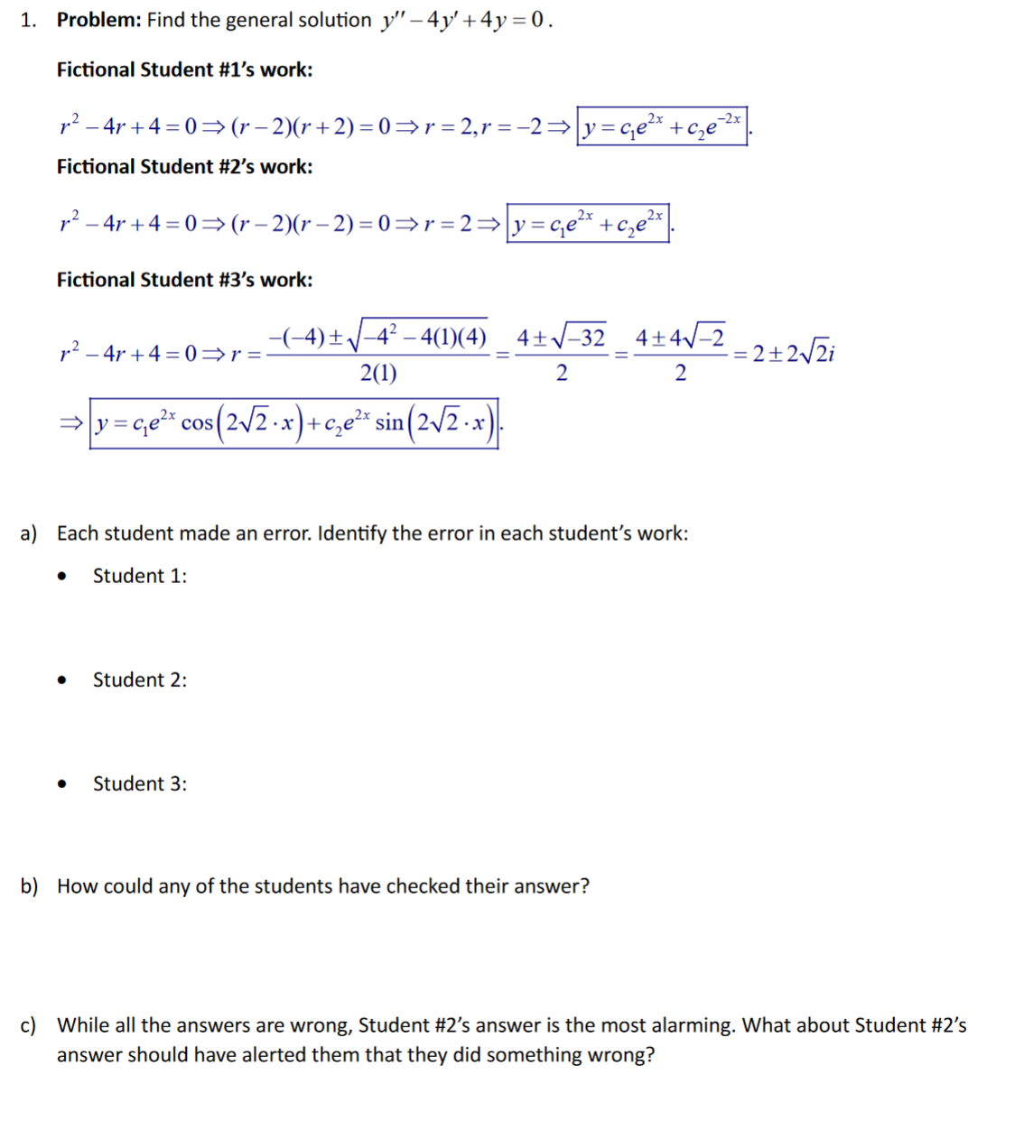 Solved Problem: Find the general solution | Chegg.com