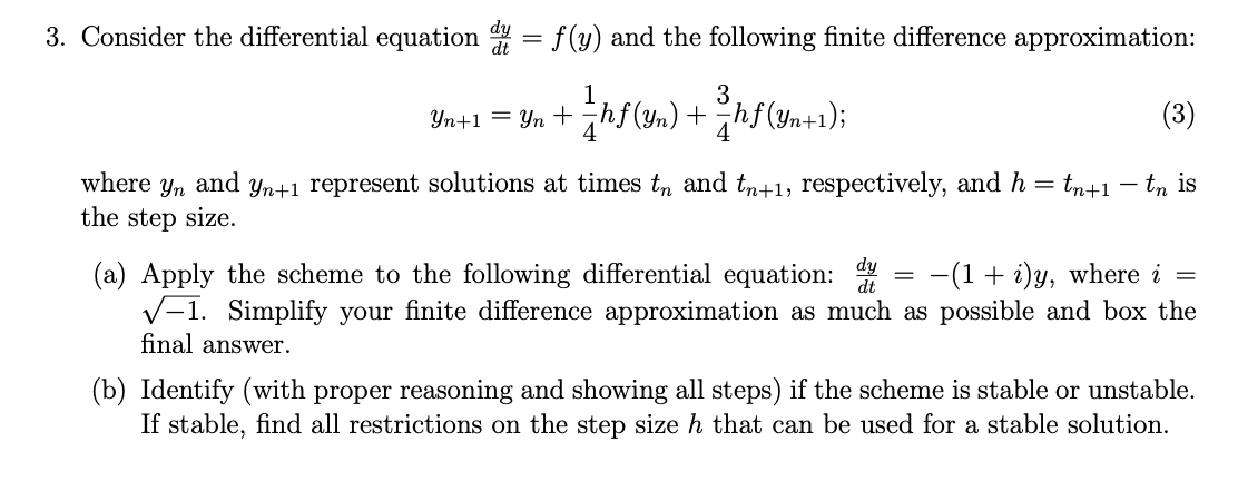 Solved 3 Consider The Differential Equationdydt F Y And Chegg Com