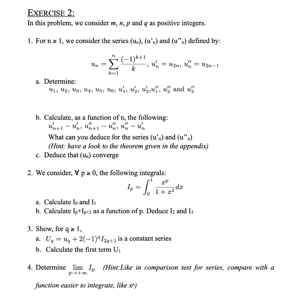 Solved Exercise 2 In This Problem We Consider M N P A Chegg Com
