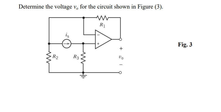 Solved Determine the voltage vo for the circuit shown in | Chegg.com