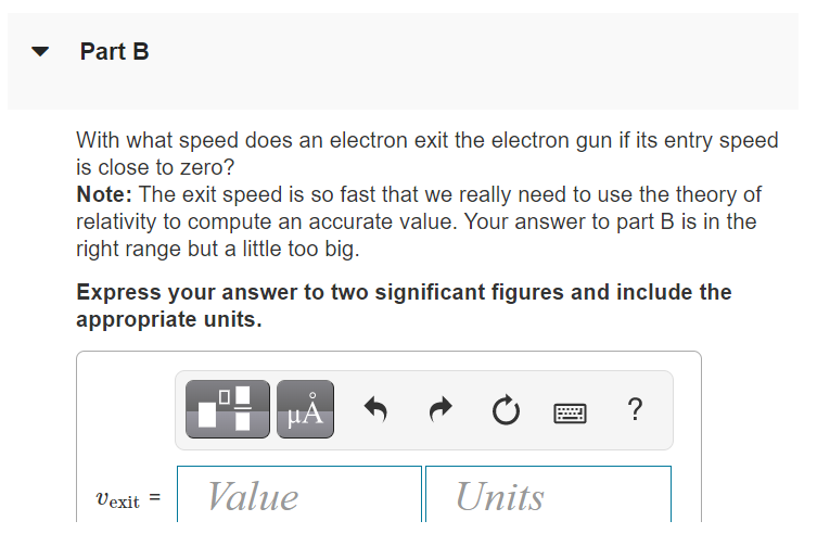 Solved Review | Constants Part A The Electron Gun In An Old | Chegg.com