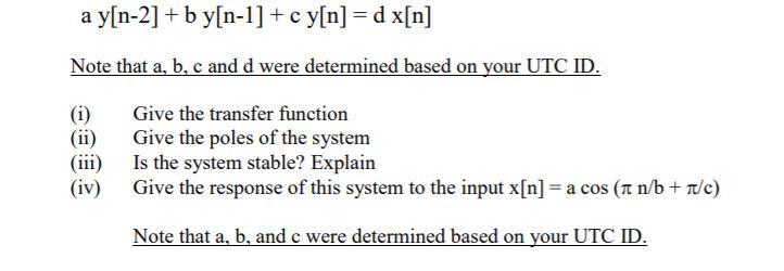 Solved use a = 9 b = 5 c = 8 d = 5 | Chegg.com