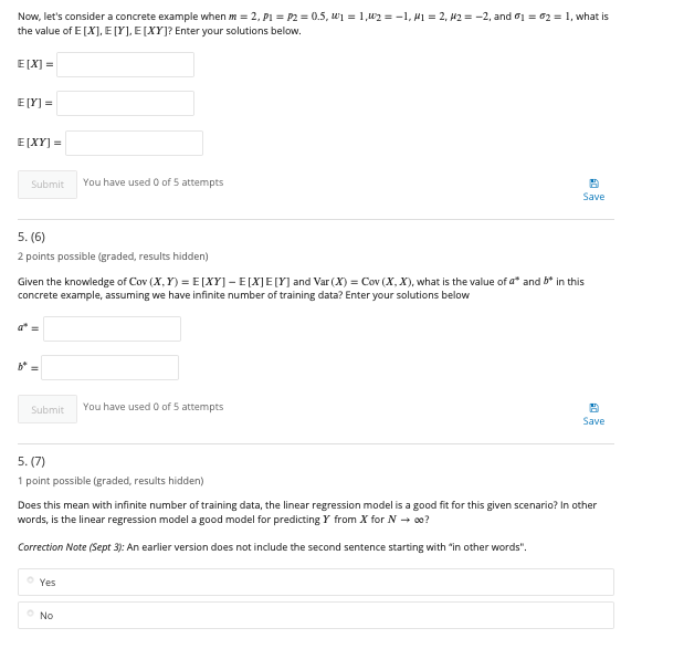 In this problem, we will do regression for data that | Chegg.com