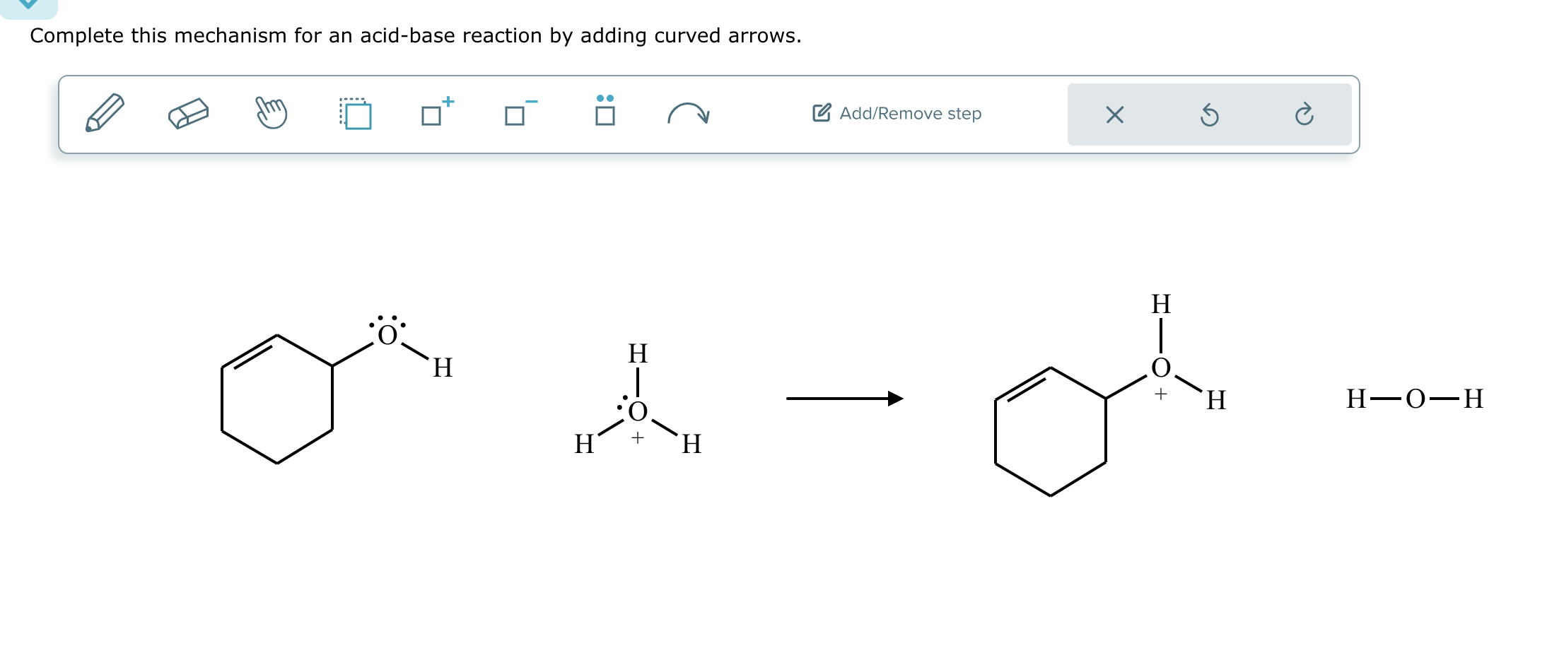 Solved Complete this mechanism for an acid-base reaction by | Chegg.com