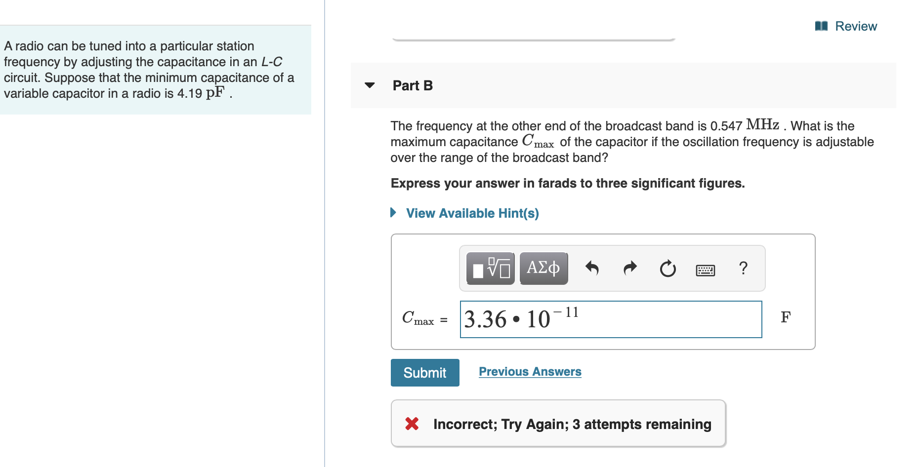 solved-review-a-radio-can-be-tuned-into-a-particular-station-chegg