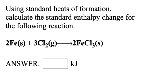 Solved Using Standard Heats Of Formation, Calculate The | Chegg.com