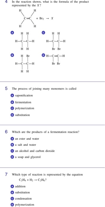 Solved 1 Which is the product of the reaction between ethene