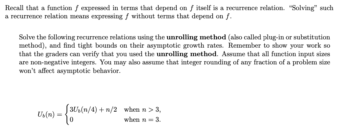 Solved Recall that a function f expressed in terms that | Chegg.com