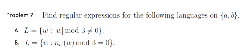 Solved Find regular expressions for the following languages | Chegg.com