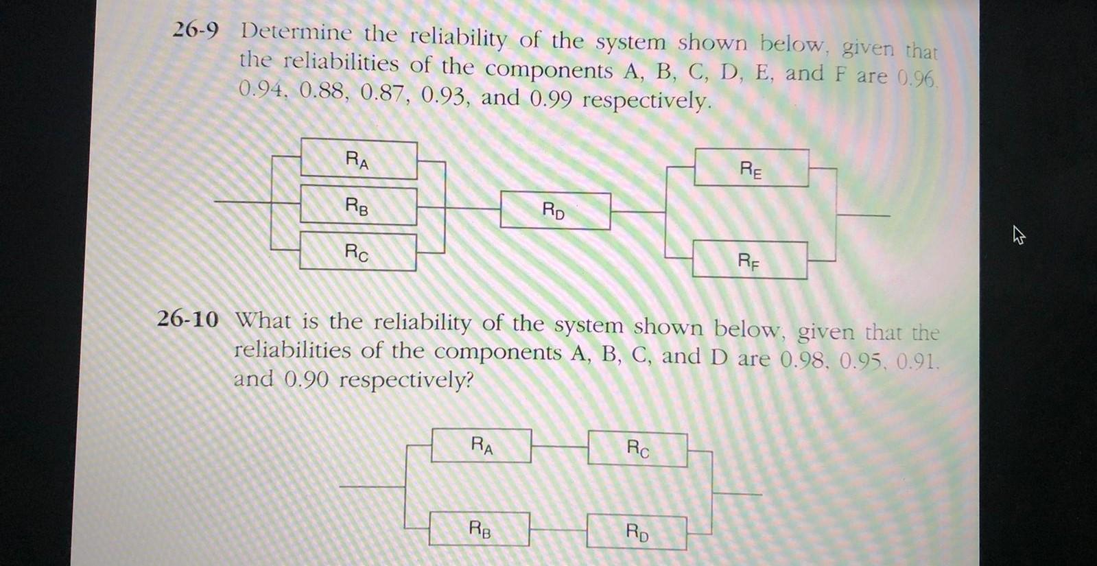 Solved 26-9 Determine The Reliability Of The System Shown | Chegg.com