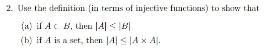 Solved 2. Use The Definition (in Terms Of Injective | Chegg.com