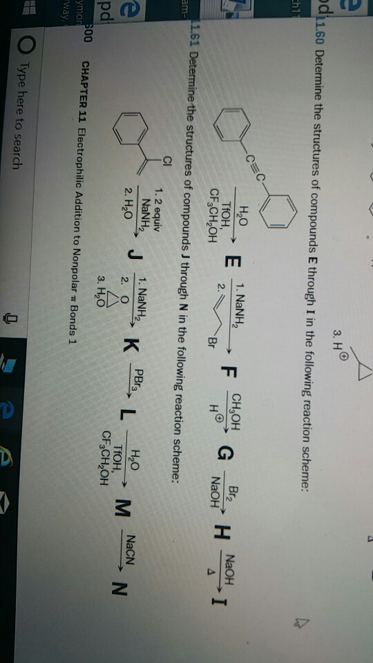 Solved 3. H D11.60 Determine The Structures Of Compounds E | Chegg.com