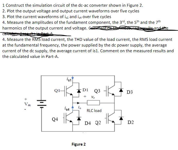 Solved 1 Construct the simulation circuit of the dc-ac | Chegg.com