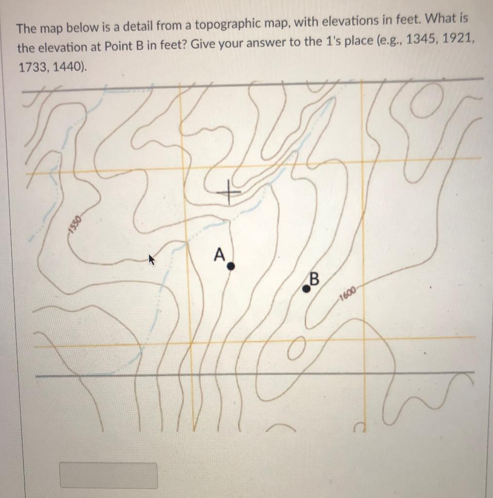 Solved The Map Below Is A Detail From A Topographic Map, | Chegg.com