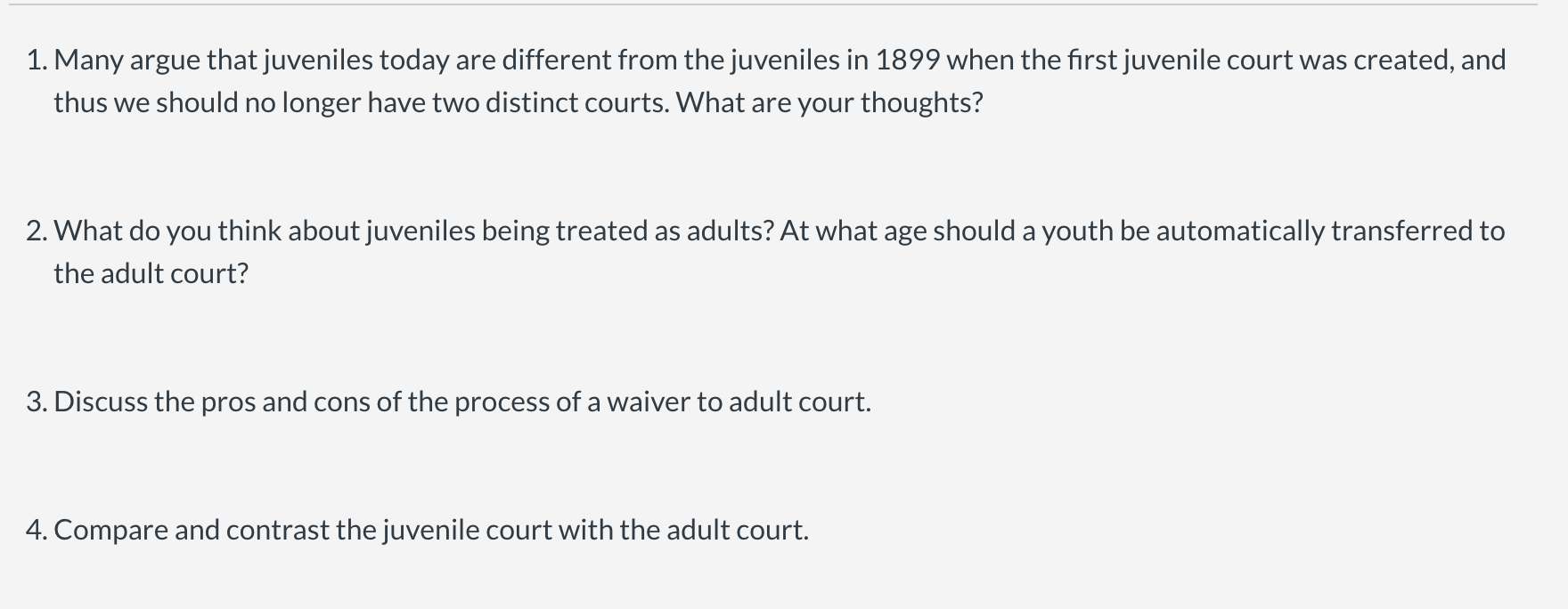 juvenile courtroom process
