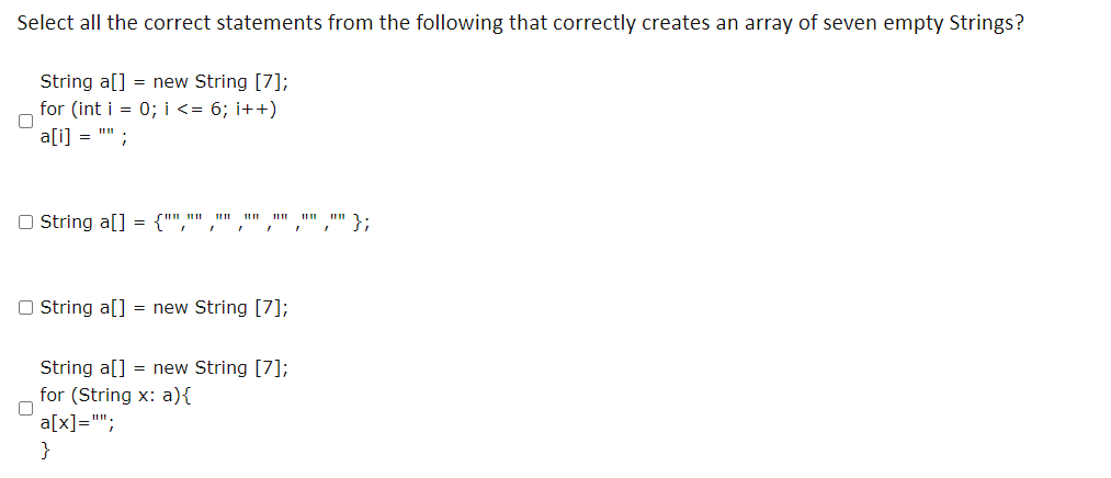 Solved Select All The Correct Statements From The Following Chegg Com