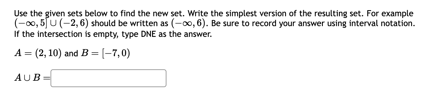 Solved Use The Given Sets Below To Find The New Set. Write 