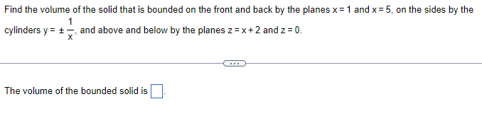 Solved Find the volume of the solid that is bounded on the | Chegg.com