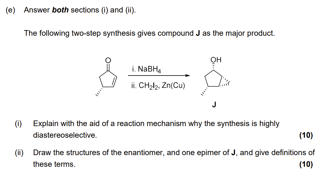 Solved (i) Explain with the aid of a reaction mechanism why