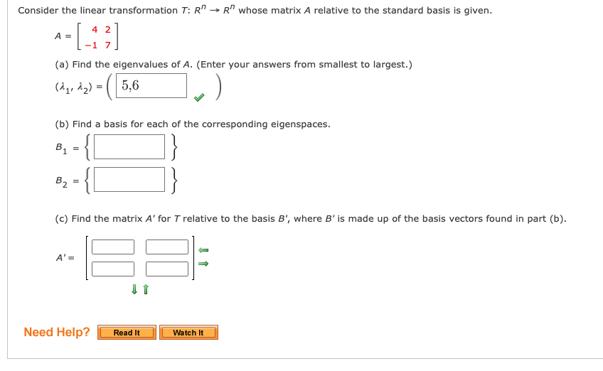 Solved Consider the linear transformation T Rn → Rn whose