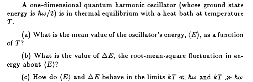 Solved A one-dimensional quantum harmonic oscillator (whose | Chegg.com