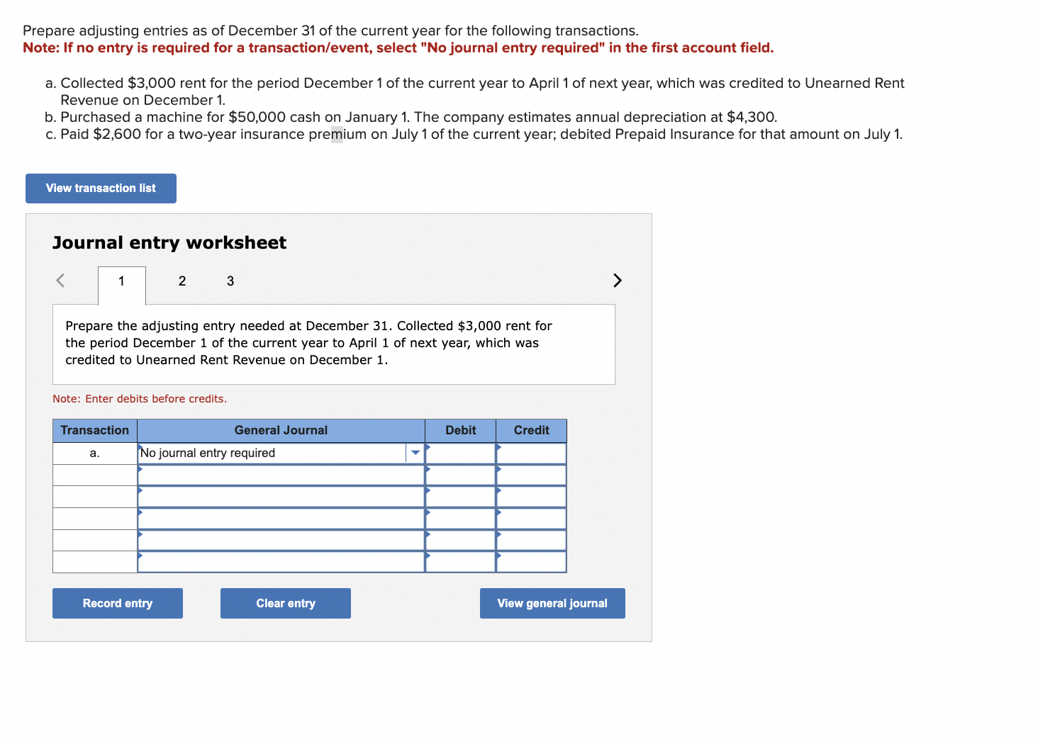 Solved Prepare Adjusting Entries As Of December 31 Of The | Chegg.com