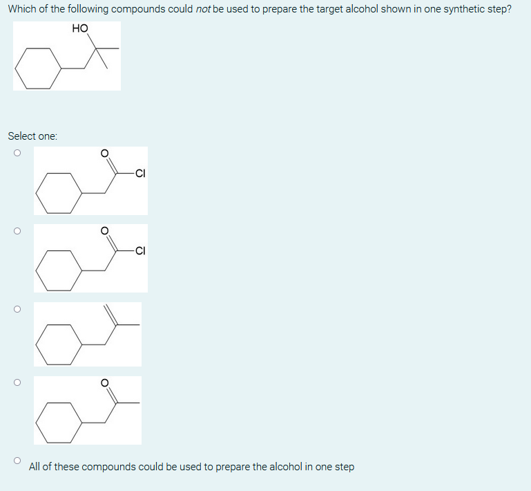 Solved Which of the following compounds could not be used to | Chegg.com