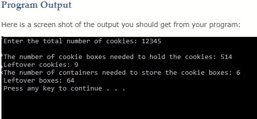 Solved Code and algorithm in C++ Thanks:) A box of cookies | Chegg.com