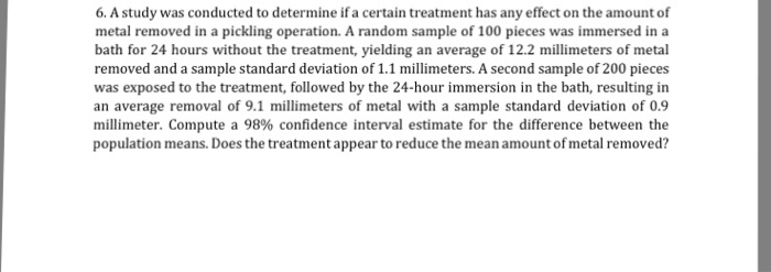 Solved A study was conducted to determine if a certain | Chegg.com