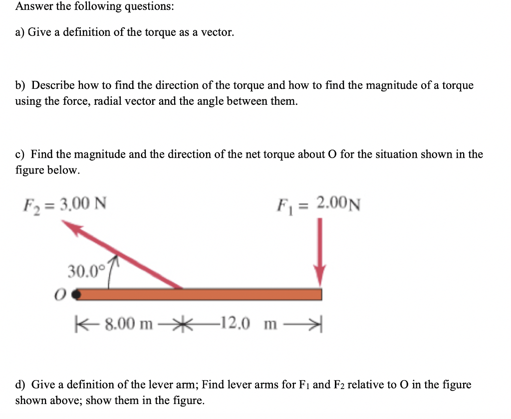 Solved Answer The Following Questions: A) Give A Definition | Chegg.com