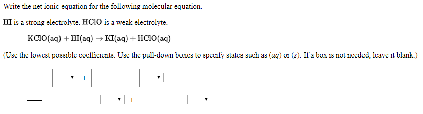 Solved The Following Molecular Equation Represents The | Chegg.com