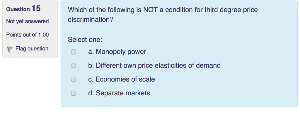 Solved Question 13 Not yet answered Points out of 1.00 | Chegg.com