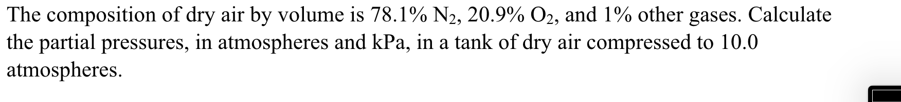Solved What is the partial pressure of each gas in a mixture | Chegg.com