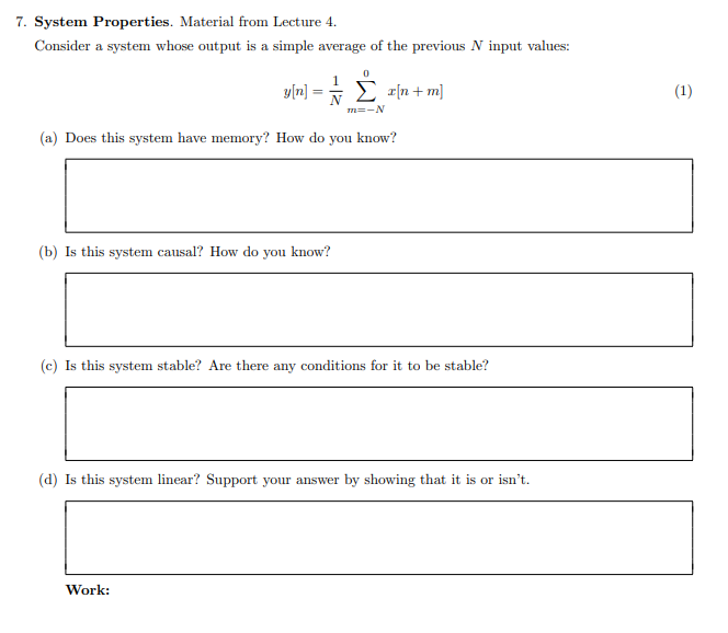 Solved 7 System Properties Material From Lecture 4 Con Chegg Com