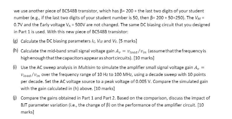 Solved Part 2 In Practical Electronic Circuits, The B Of BJT | Chegg.com