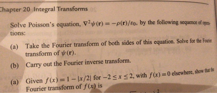 Solved hapter 20 Integral Transforms Solve Poisson's | Chegg.com