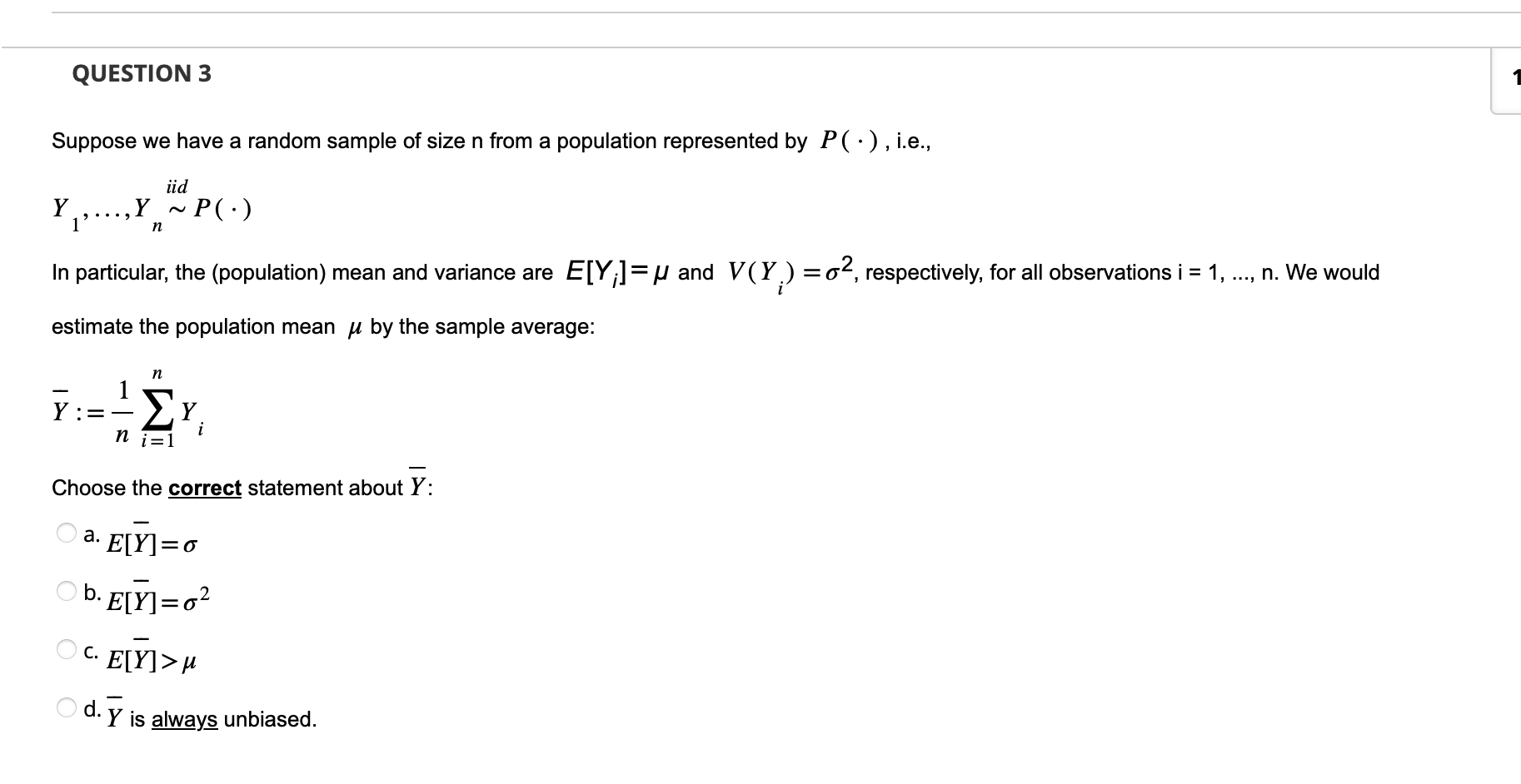 Solved Suppose we have a random sample of size n from a | Chegg.com