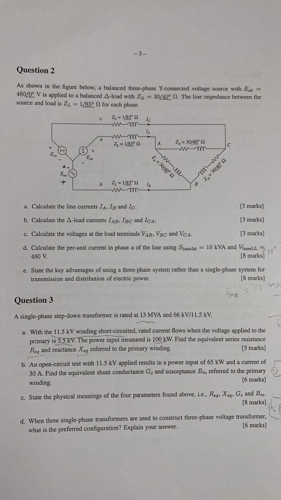 Solved As Shown In The Figure Below, A Balanced Three-phase | Chegg.com