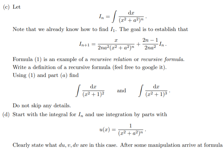 Solved In this problem we will evaluate the integrals of the | Chegg.com