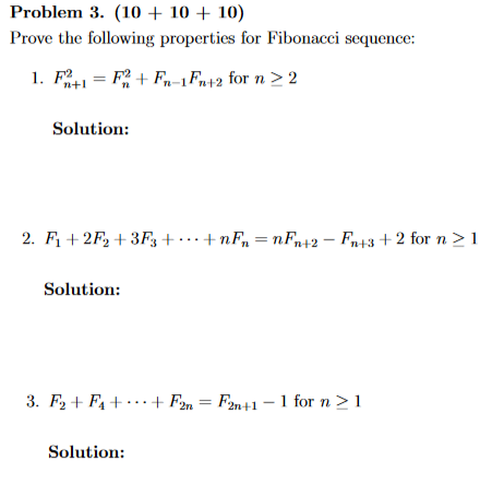 Solved Problem 3. (10 + 10 + 10) Prove the following | Chegg.com
